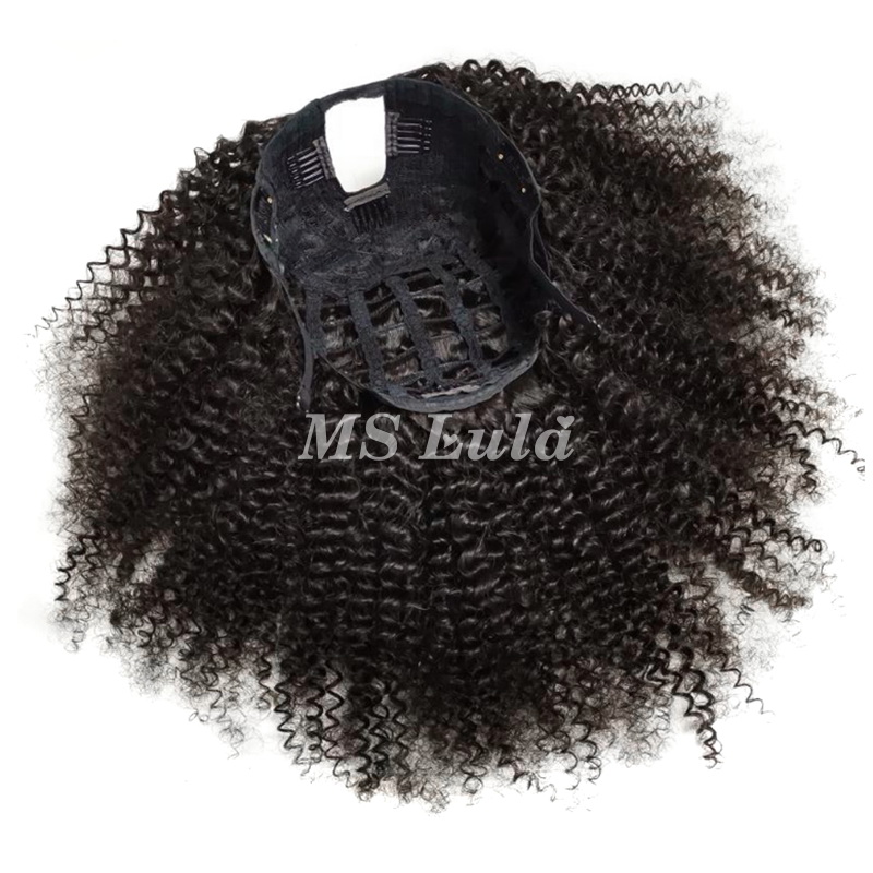 Virgin Human Hair Kinky Curly U Part Wigs - 图片 5